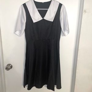 NWOT Women's Cosplay Costume School Uniform Dress Black/White Size Small